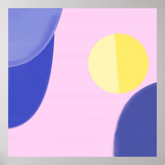 moderne Acrylfarben abstrakte Kunst Poster (Vorne)