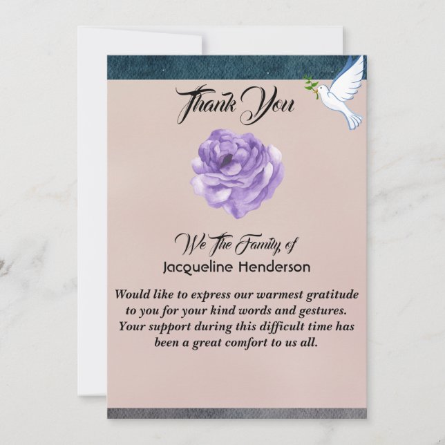 Moderne Add Your Foto Life Celebration Danke (Vorderseite)