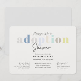 Moderne Adoption Babydusche Einladung