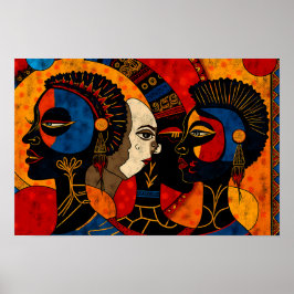 Moderne afrikanische Kunst Poster