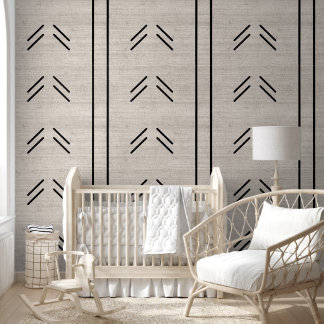 Moderne afrikanische Mudcloth Beige Tapete