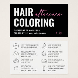 Moderne Aftercare Business Card für Haarfärbemitte