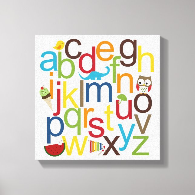 Moderne Alphabete Kunst und Kultur Leinwanddruck (Vorderseite)