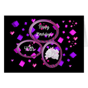 Moderne Alterseinzigartige Geburtstagskarte