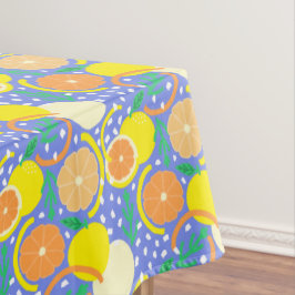 Moderne Amalfi-Küsten-Zitrusfrucht-Konfetti-Sommer Tischdecke