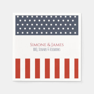 Moderne amerikanische Flagge 4. Juli-Partydekorati Serviette