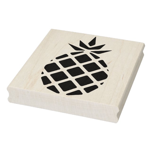 Moderne Ananas Silhouette Gummi Art Briefmarke Gummistempel (Stempel)