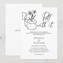 Moderne Änderung des Datums Zurückgestellt Stornie Einladung