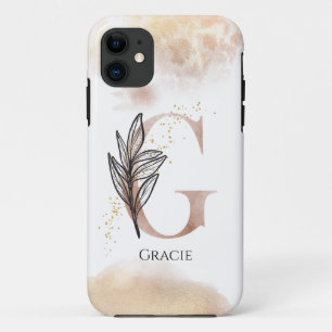Moderne Anfangsbuchstabe G Boho Personalisiert Case-Mate iPhone Hülle