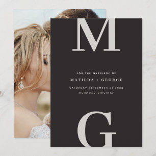 Moderne Anfangsbuchstaben Grafiktypografie Foto-Ho Save The Date