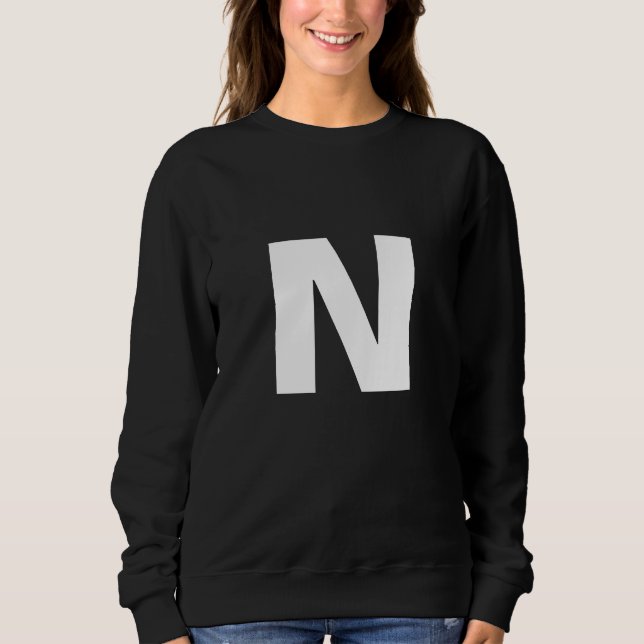 Moderne Anfangsbuchstaben-Monogramm-Stil trendy Sweatshirt (Vorderseite)
