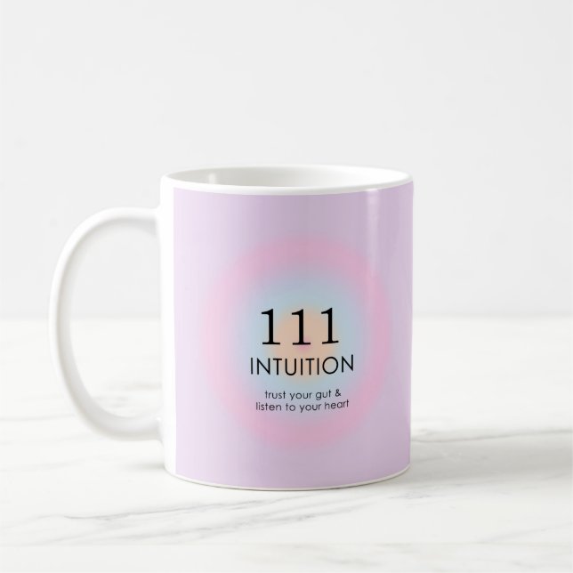 Moderne Angel Numerologie 111 Intuition Kaffeetasse (Links)