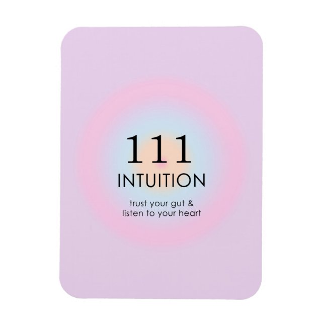 Moderne Angel Numerologie 111 Intuition Magnet (Vertikal)