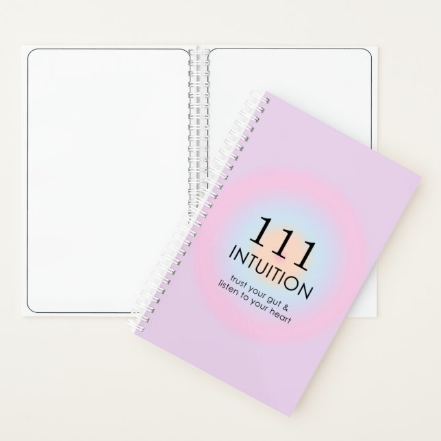 Moderne Angel Numerologie 111 Intuition Notizbuch (Innen)