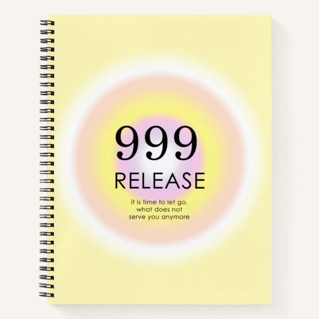 Moderne Angel Numerologie bedeutet 999 Notizbuch (Vorderseite)