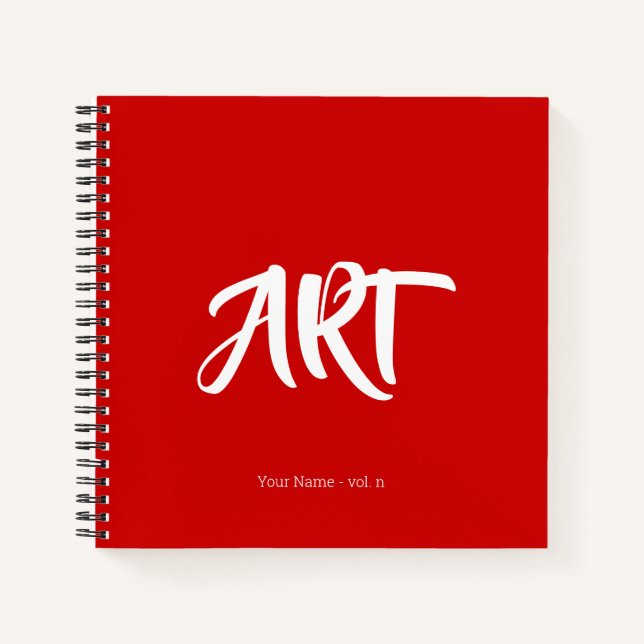 Moderne Angesagte Kunst mit Ihrem Namen Sketchbook Notizbuch (Vorderseite)