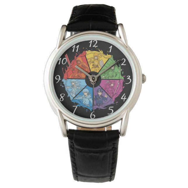 Moderne Anime-Kunstuhr Armbanduhr (Vorderseite)