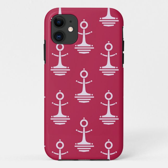 Moderne Anker Muster Case-Mate iPhone Hülle (Rückseite)