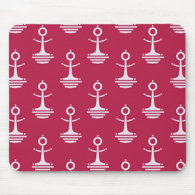 Moderne Anker Muster Mousepad (Vorne)