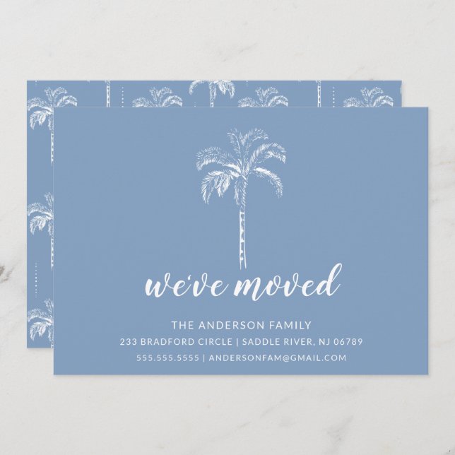 Moderne Ankündigung der Palmenbaumbewegung (Vorne/Hinten)