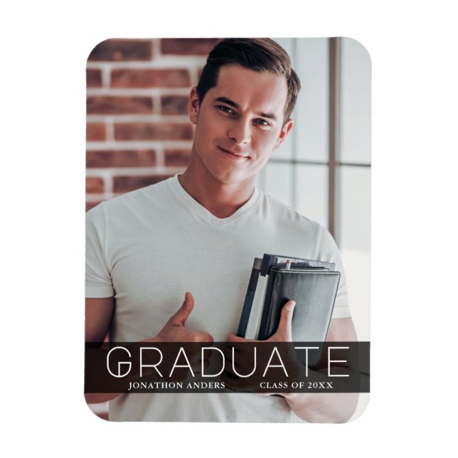 Moderne Ankündigung des Minimal Foto BK Graduate Magnet (Vertikal)