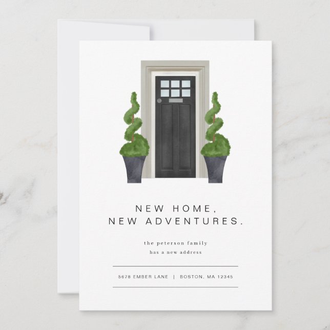 Moderne Ankündigung mit schwarzer Front (Vorderseite)