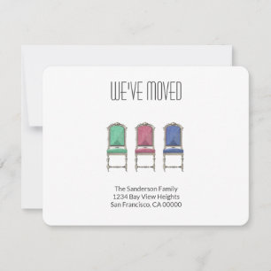 Moderne Ankündigung über den Umzug der Familie