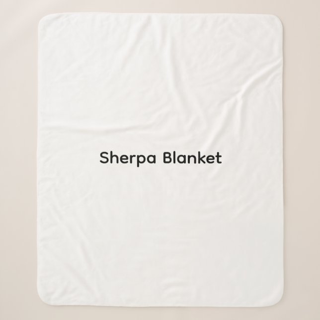 Moderne Anpassung mit Ihrem Foto oder Text Sherpadecke (Vorderseite)