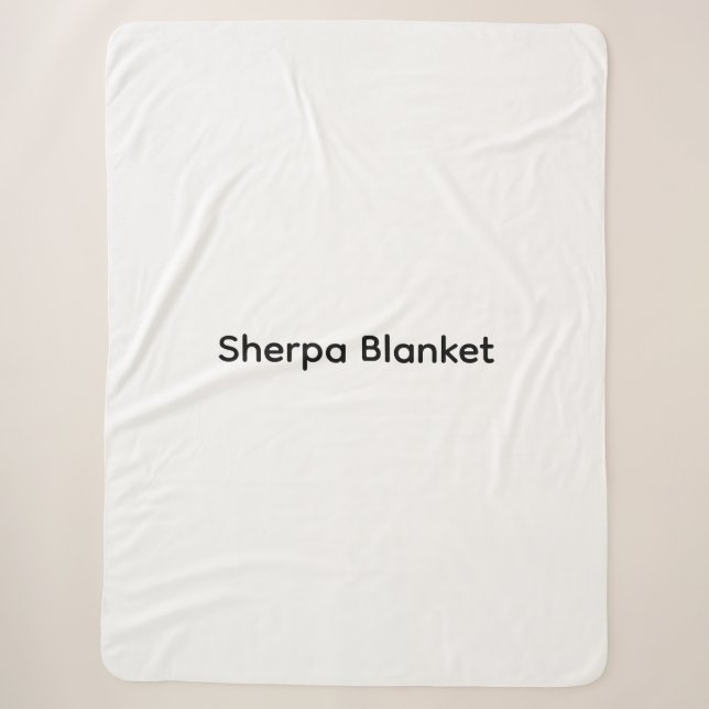Moderne Anpassung mit Ihrem Foto oder Text Sherpadecke (Vorderseite)
