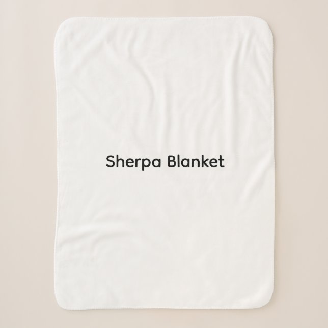 Moderne Anpassung mit Ihrem Foto oder Text Sherpadecke (Vorderseite)