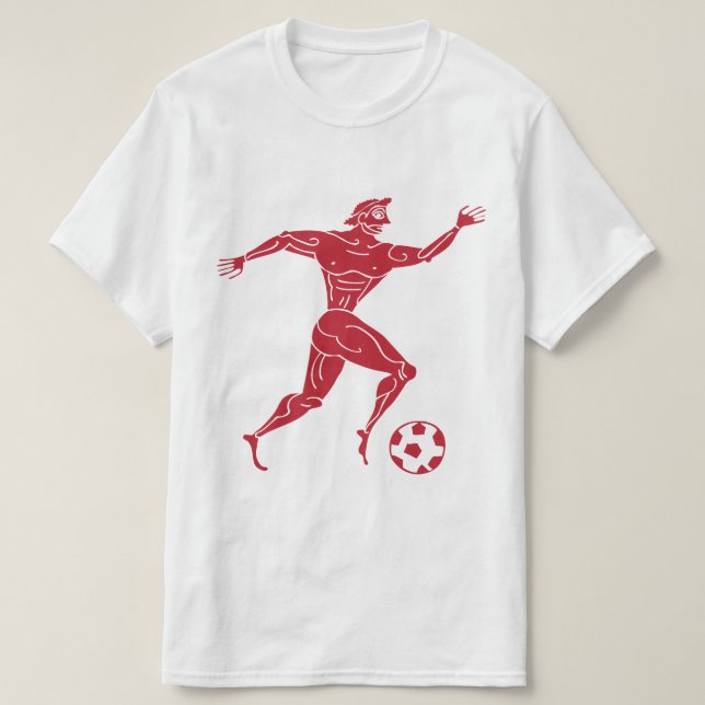 Moderne antike Olympianer Fußball Dunkel T-Shirt (Design vorne)