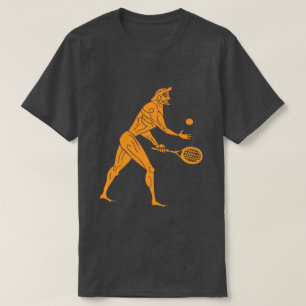 Moderne antike Olympioniken spielen dunkel Tennis T-Shirt
