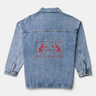 Moderne antike Olympioniken Tischtennis Jeansjacke