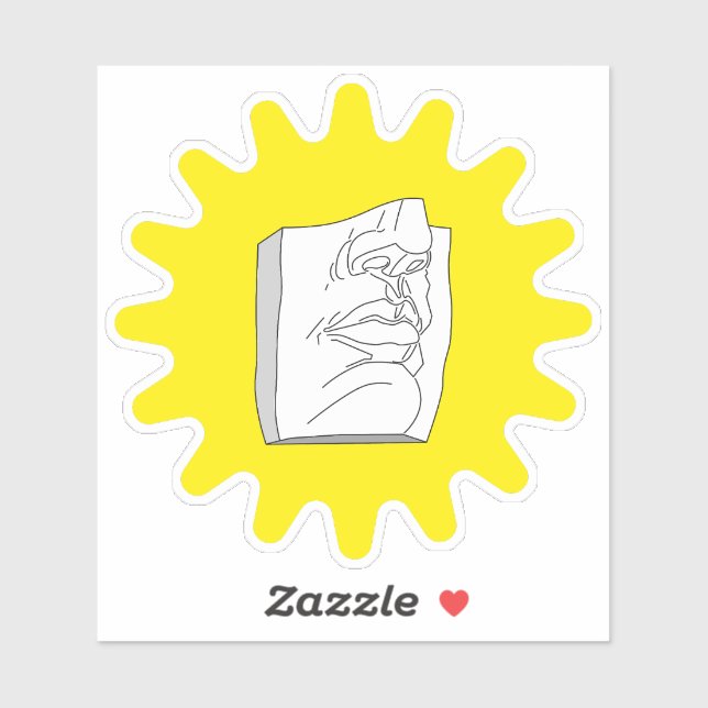 Moderne antike Skulptur. Aufkleber (Blatt)