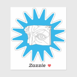 Moderne antike Skulptur. Aufkleber