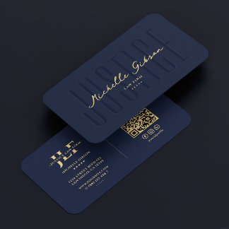 Moderne Anwaltskanzlei Monogram Navy Blue Visitenkarte