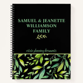 Moderne Anwesen-Planung für die Familie LeafySpira Notizbuch