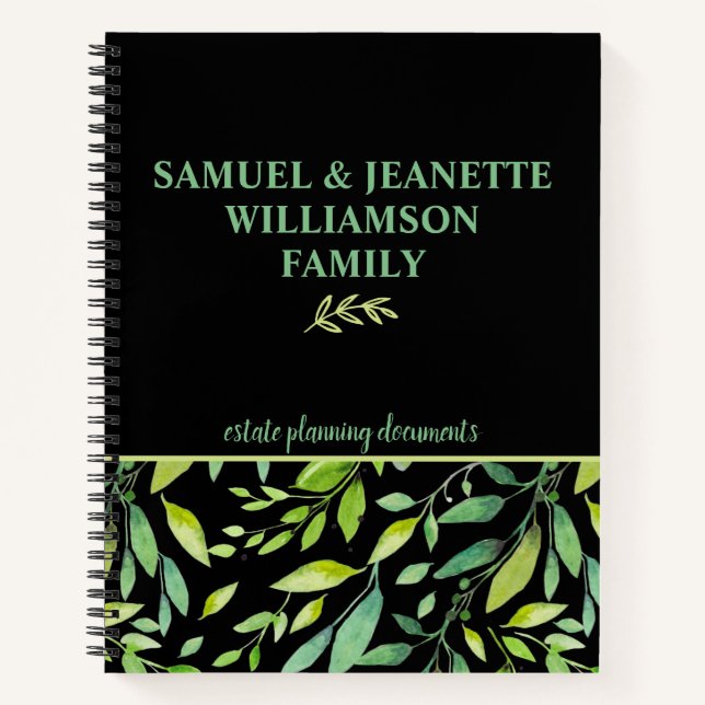 Moderne Anwesen-Planung für die Familie LeafySpira Notizbuch (Vorderseite)