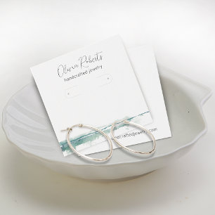 Moderne Anzeigekarte für Schrift-Hoop-Ohrringe