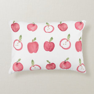 Moderne Apfel-Aquarell-Design-Akzentschale Dekokissen