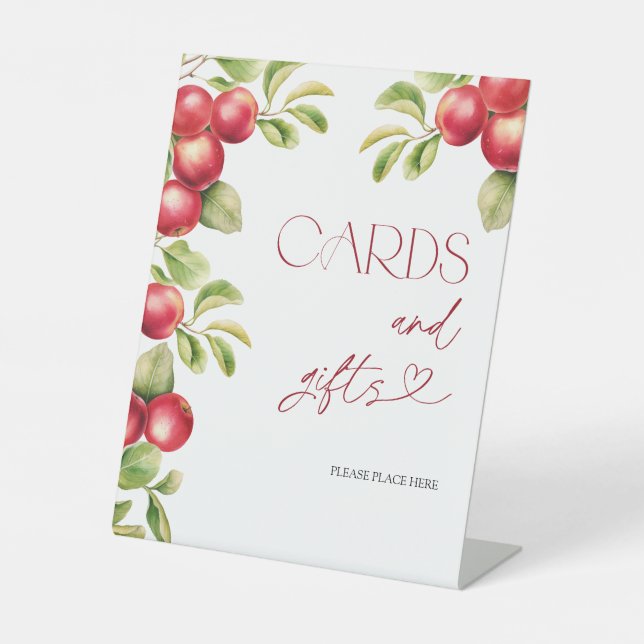 Moderne Apple Cards & Gifts Trendy Brautparty Sockelschild (Vorderseite)