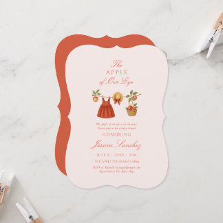 Moderne 'Apple of Our Eye' Minimal Baby Shower-Ein Einladung