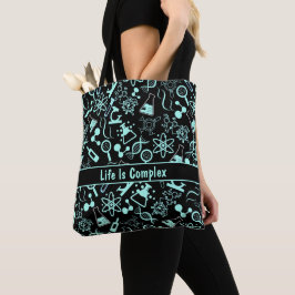Moderne aqua blaue Biochemie Leben ist komplex Tasche