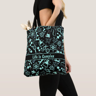 Moderne aqua blaue Biochemie Leben ist komplex Tasche