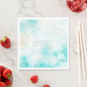 Moderne Aqua Gold Alkohol Am Meer Serviette