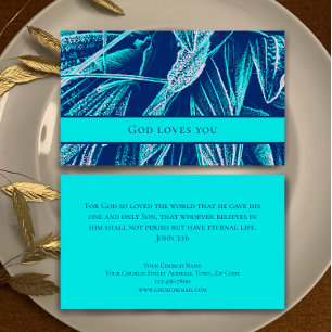 Moderne Aqua-Natur-Individualisierte Bibel-Schrift Visitenkarte