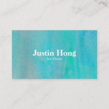 Moderne Aqua Watercolor Businesscard Vorlage