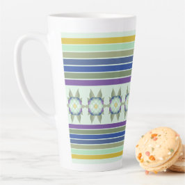 Moderne Aquamarine Blütenpracht Milchtasse