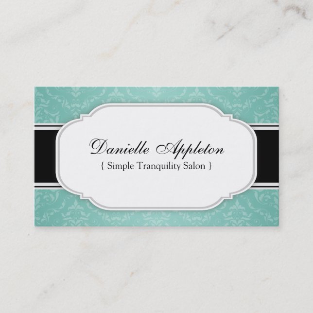 Moderne aquamarine elegante terminkarte (Vorderseite)