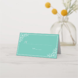 Moderne Aquamarine Tischnummer Platzkarte